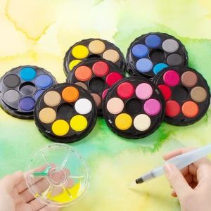 Solid Watercolor Pigments 12/24/36 Color Set Beginners Professional Hand-Painted Illustration Students Painting Art Supplies
