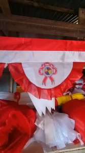 Bendera umbul umbul background mini 4motif 10 gelombang panjang 45m