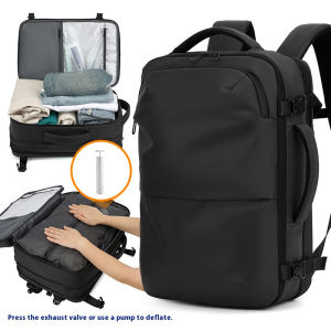 Dual gender vacuum travel backpack with pump 47L expandable vacuum backpack laptop backpack flight approved portable travel b