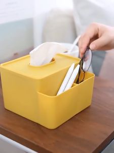 Hộp Đựng Khăn Giấy Để Bàn Có Ngăn Để Đồ Đa Năng