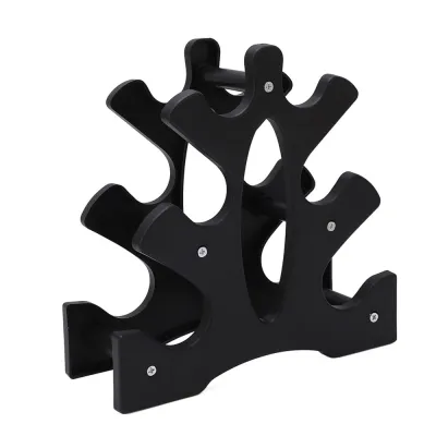 Dumbbell Holder 3 Tier Rack Stand Only Compact Weight for Dumbbells Small Home Gym Workout Triple Tripod
