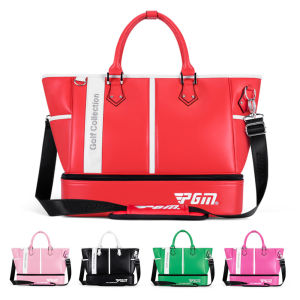 PGM Golf Clothing Bags Women Waterproof Pu Ball Pack Large Capacity Independent Shoes Bag Double Layer Durable Handags