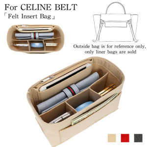 Fashion Make up Organizer Felt Insert Bag For Celine Belt Bag Travel Inner Purse Pockets Women Portable Cosmetic Bag Accessories