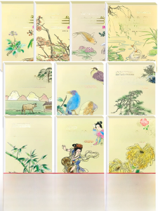 Scan the Code and Have Coloring Reference] Chinese Painting White Drawing Copy Album Introduction Article Copy Book Kids Landscape Animals