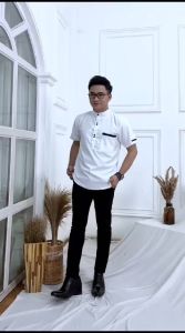 Baju Koko Pria Dewasa Kurta Tajol Bahan Katun lengan pendek M L XL koko kurta polos fashion muslim virall Ramdhan sale