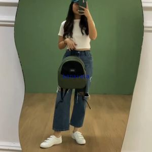 Tas Ransel Kanavaia New Pocket Backpack in Army Green / Black