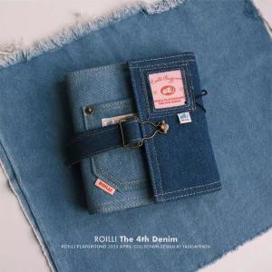 Sổ Tay Trang Trí Phong Cách Hong Kong Màu Xanh Denim Trống A7 Sổ Tay Hoạt Hình Trang Trí Thủ Công Sổ Tay Trang Trí Ngày Tháng