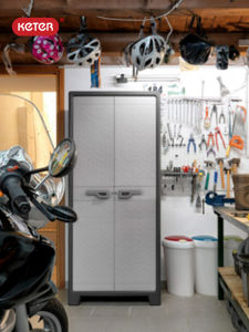 KETER TITAN High Cabinet Environmental Plastic Storage Cabinet Tool Sunscreen Villa Courtyard Balcony Waterproof Storage Cabinet