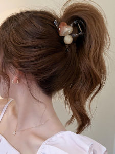 สไตล์เกาหลี กิ๊บติดผมอะคริลิค ผู้หญิง เรียบง่าย หางฉลามรูปหัวใจ กิ๊บติดผม หวาน เครื่องประดับผมแฟชั่น