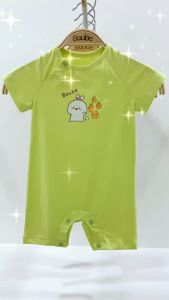 Bodysuit bộ liền thân cộc tay cúc chéo cho bé sơ sinh nhiều màu sắc Boube vải Cotton organic thoáng mát - Size 0-12M
