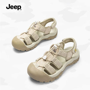 Jeep Mary Jane hollowed out sport thick sole anti slip toe sandals for beach women