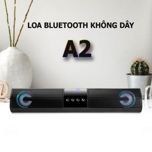 Loa Bluetooth Không Dây A2 Âm Thanh Hay Bass Mạnh - Hàng Cao Cấp - Dáng dài 2 loa cực đỉnh kiểu dáng sang trọng Đèn Led - Happy Shop