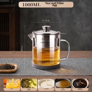 KuaKe | Heat Resistant Borosilicate Glass Teapot Separate Tea Infusion