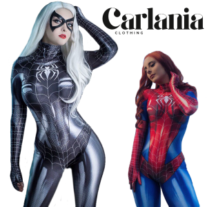 Carlanisa The Avengers Superhero Spiderman D.va Gwen Womens Costume Suit Adults Children Kids Cosplay Clothing Jumpsuits Costume Party