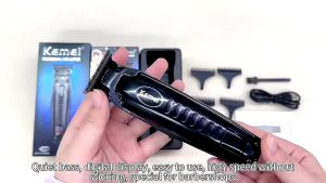 Kemei Professional Hair Clipper KM-1578 Mens Shaver Electric Hair Clipper Omm Gap Engraving Special Hair Clipper LCD Display