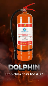 Bình Chữa Cháy 4KG Cho Nhà Bếp Quán Ăn Kho Hàng – Dập Nhanh Cháy Điện Dầu Gas (ABC Dolphin)