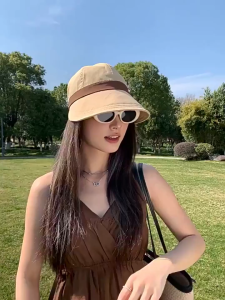 SK-P646 Topi Anti UV Bahan Adem Pelindung Matahari Gaya Modern Topi Wanita Korea Fashion Dengan Kait