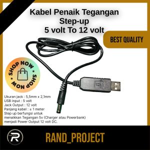 Kabel Step Up / Penaik Tegangan USB 5 v to 12 v DC Power Supply Charger Converter Adapter