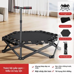 LIWAN | Adjustable Foldable Trampoline with Handlebar Suitable for Adults and Kids