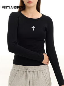 Elastic Basic Round Neck T-Shirt