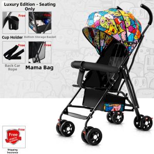 BONINGYU | Lightweight Foldable Adjustable Baby Carriage