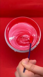 Sơn Nhũ Đỏ Tươi Trang Trí Nano Chậu Cảnh - Bàn Ghế - Tường Rào... ( Ngoại Thất Cao Cấp)