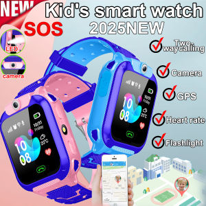 Kid SmartWatch LED SOS Two-way Call Sim Card GPS Location Child SmartWatch Camera flashlight Waterproof heart rate Upgrade Watch