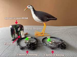 Fullset Paket Jerat Racik Jebakan Ruak Ruak Kareo Padi + Speaker Box