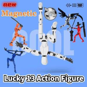 Magnet Lucky 13 Action Figure Dummy 13 Multi-Joint Robot Model Toys Movable T13 3D Printing Figures