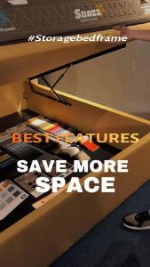 16 Inches Storage Bed 012 Velvet - Available in single/supersingle/queen/king