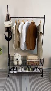 Giá Treo Quần Áo Kệ Treo Quần Áo Cho Gia Đình Shop Thời Trang Sinh Viên Kết Hợp Decor Phòng Ngủ Có Ngăn Để Đồ