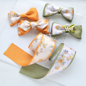 38mm Chinese Style Single-Sided Osmanthus Cotton Tape Handmade Hair Accessories Headdress Material Homemade Bows Barrettes Hair Rope Accessories