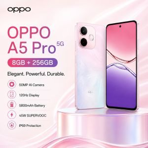 OPPO | 2026 new OPPO A5 Pro 5G 8GB RAM 256GB ROM 50MP AI Camera 120Hz Display Dimensity 6300 5800mAh Battery 45W Fast Charge NFC