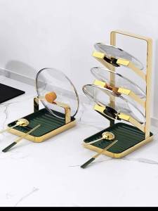 ชั้นวางฝาหม้อ วางของอเนคประสงค์ มี 3 แบบ ชั้นวางฝาหม้อที่ห้องครัว ชั้นวางสิ่งของ สแตนเลส 304 สีขาว