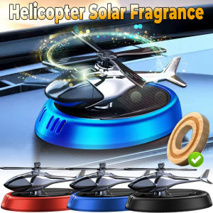 Solar Helicopter Fragrance Car Air Freshener Solar Power Rotating Propeller Helicopter Aroma Diffuser Auto Interior Decoration Aromatherapy