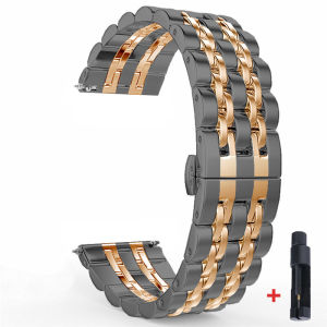 Dây Đeo Đồng Hồ Kim Loại Thép Không Gỉ 22mm Đa Năng Tương Thích Với Huawei Watch GT 6 Pro GT5 GT4 46mm Và Samsung Galaxy Watch 7 6 5 4 20mm