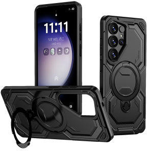 For Samsung Galaxy S26 S25 Ultra S24 Plus S23 Magnetic Guardian Heavy Duty Shock Absorption Body Protective Rotatable Kickstand