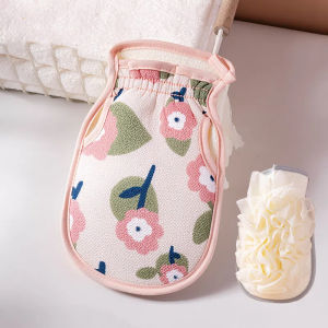 2in1 Double Sided Bath Gloves Scrub Bathmesh Rubbing Bath Towel Exfoliating Dual-purpose Bath Towel Gloves