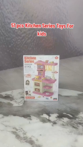 KIDZOONAA - MAINAN ANAK LITTLE CHEF KITCHEN SET 51PCS ALAT MASAK ANAK KITCHEN SERIES (18048)