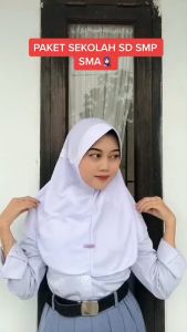 Paket Hemat Sekolah SD SMP SMK Hijab Sporty Jersey Segi Empat Bella Square Adiba Nazwa Fatima