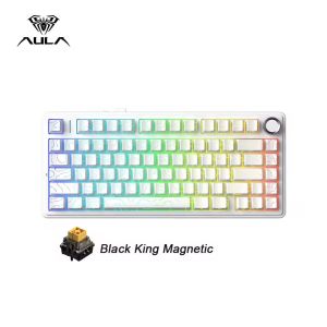 AULA | AULA F75 HE Magnetic Switch Mechanical Keyboard Tri-mode 2.4G Bluetooth 5.3 Wired Hot Swap RGB 4000mAh Gaming 8K Polling Rate