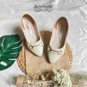 Flatshoes LUMINA Sofia Wanita - Sepatu Sandal Balet Wanita Variasi Palang Sol Karet NonSlip