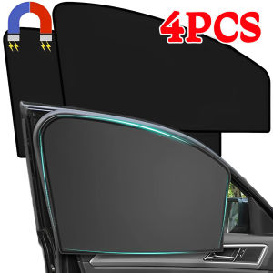 4pcs Magnetic Car Sun Shade UV Protection Car Curtain Car Window Sunshade Side Window Mesh Sun Visor Summer Protection Window Film