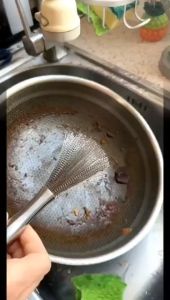 MixHome 304 Stainless Steel Wok Brush Kitchen Cleaning Brush Pan Handle Cleaning Brush Dishwashing Brush Kitchen Cleaning Tools