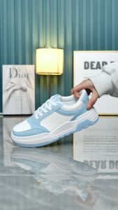 LURAD Sepatu Sneakers Cewek Beige Sepatu Cewek Pastel Series Sneakers Perempuan Adorable Style Sepatu Cewek Nyaman Sneakers Cewek Bertali Biru Beige Biru QN2519