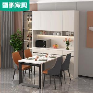 [Hong Kong Hot] Modern Minimalist Stone Plate Foldable Dining Table Sideboard Cabinet For Home High Cabinet Combination Wall Bowl