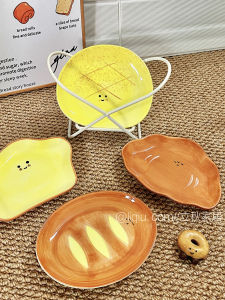 6-Inch Ceramic Small Plate Bone Feeding Dish Home Use New 2025 Snack Plate Dining Table Trash Plate Small Dish Cream Style