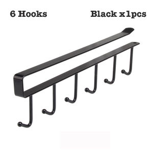 12 Hook Storage Shelf Wardrobe Kitchen Bathroom Organizer Iron Metal Under Shelves Hanging Rack Mug Cup Utensils Holder Kitchen