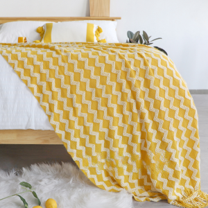 Nordic Knitted Tassel Blanket Sofa Cover Hotel Bed End Towel Homestay Bed Tail Blanket Nap Blanket Bedding Drape Towel