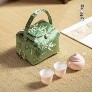 Portable Travel Tea Set Storage Bag